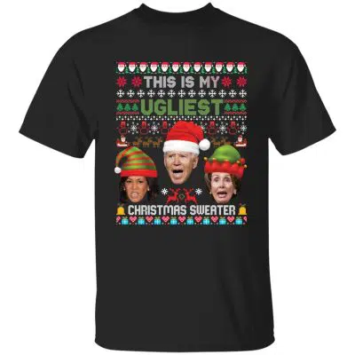 50 HG UU TIEN. Ugliest Christmas Sweater (tee), Black, Unisex T-Shirt