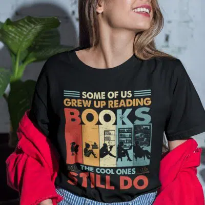 Alternative view of Some Of Us Grew Up Reading Books The Cool Ones Still Do Vintage Retro T-shirt - Hoodie - Sweatshirt