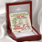 To The Best Wife Ever The One Who Didn't Get Away I Love You More Than Fishing Love Knot Necklace To The Best Wife Ever The One Who Didn't Get Away I Love You More Than Fishing Love Knot Necklace