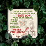 To The Best Wife Ever The One Who Didn't Get Away I Love You More Than Fishing Interlocking Hearts Pendant Necklace