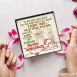 To The Best Wife Ever The One Who Didn't Get Away I Love You More Than Fishing Interlocking Hearts Pendant Necklace