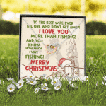 To The Best Wife Ever The One Who Didn't Get Away I Love You More Than Fishing Interlocking Hearts Pendant Necklace