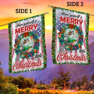 Alternative view of Have Yourself A Merry Little Christmas Flag - Christmas Garden Flag - House Flag
