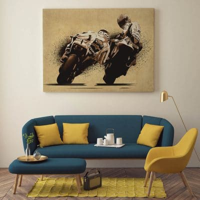 Alternative view of Motorcycle Racing Sometimes I Look Back On My Life Saying Proud Racing Framed Canvas Prints Unframed Poster