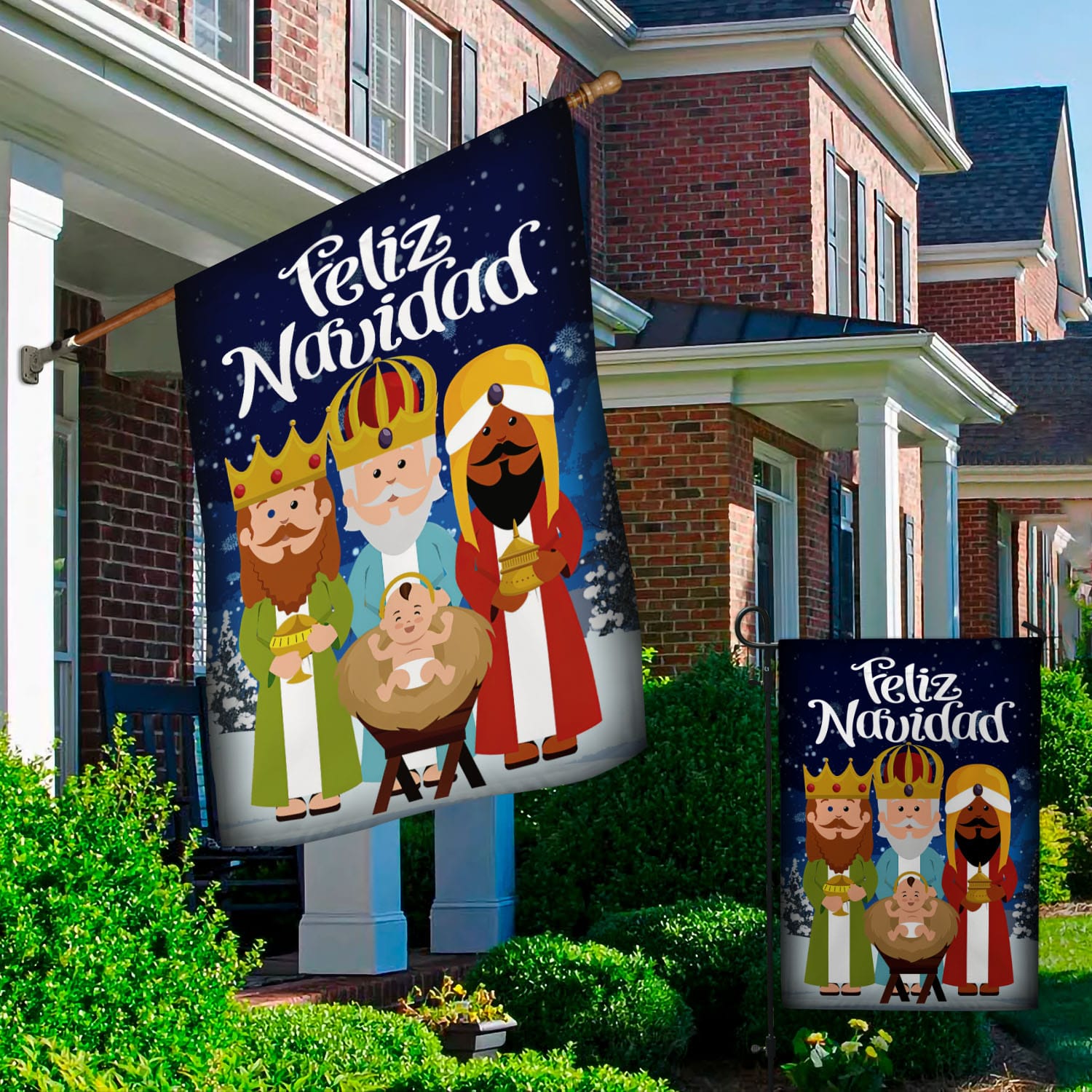 1BN. Three Kings 30x40 Garden & House Mockup 2