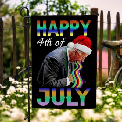 Happy 4th Of July Joe Biden Flag - Funny Biden Christmas Garden Flag - House Flag