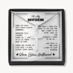 To My Boyfriend When You Wear This Cross Always Remember Artisan Crafted Cross Necklace - Artisan Crafted Cross Necklace