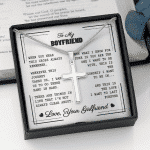 To My Boyfriend When You Wear This Cross Always Remember Artisan Crafted Cross Necklace