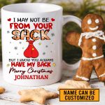Personalized I May Not Be From Your Sack But I Know You’ve Always Have My Back Dad Ball Christmas Coffee Mug