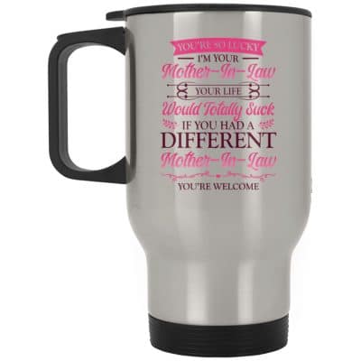 14 oz. Silver Travel Mug