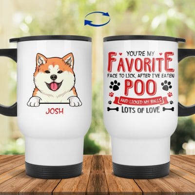 14 oz. White Travel Mug