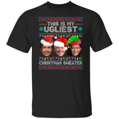 3VT. Nancy Biden Ugliest Christmas Sweater, Black, Unisex T-Shirt