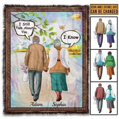 Memorial Gifts Personalized I Still Talk About You I Know Custom Design Sympathy Gifts Fleece Blanket - Mink Blanket