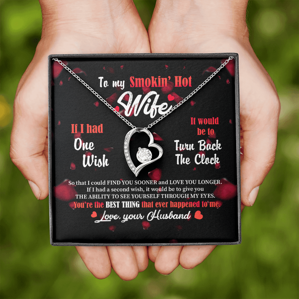 To My Smokin' Hot Wife Forever Love Pendant Necklace - Jewelry Gifts From Husband To Wife To My Smokin' Hot Wife Forever Love Pendant Necklace - Jewelry Gifts From Husband To Wife