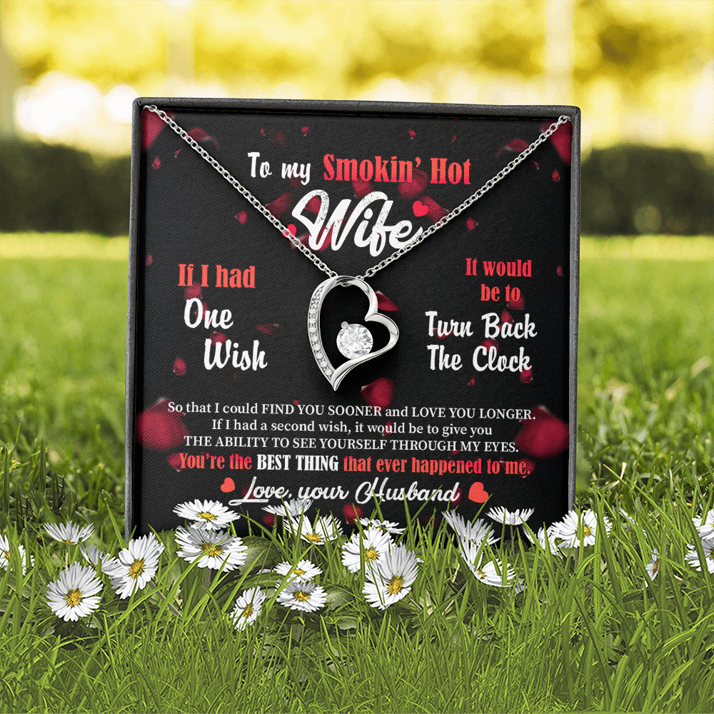 To My Smokin' Hot Wife Forever Love Pendant Necklace - Jewelry Gifts From Husband To Wife To My Smokin' Hot Wife Forever Love Pendant Necklace - Jewelry Gifts From Husband To Wife