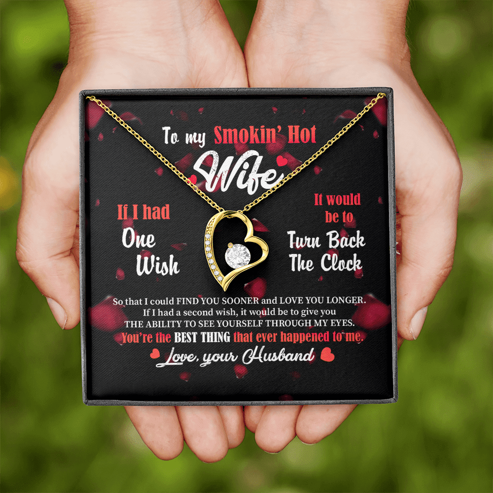 To My Smokin' Hot Wife Forever Love Pendant Necklace - Jewelry Gifts From Husband To Wife To My Smokin' Hot Wife Forever Love Pendant Necklace - Jewelry Gifts From Husband To Wife