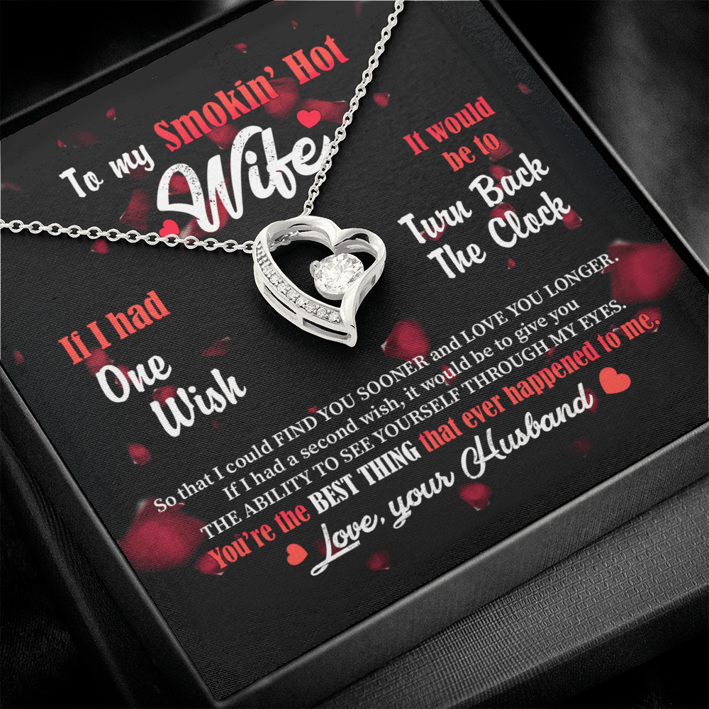 To My Smokin' Hot Wife Forever Love Pendant Necklace - Jewelry Gifts From Husband To Wife To My Smokin' Hot Wife Forever Love Pendant Necklace - Jewelry Gifts From Husband To Wife