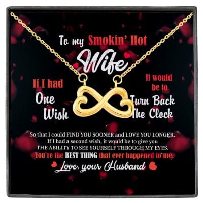 To My Smokin' Hot Wife Forever Infinity Love Necklace - Jewelry Gifts From Husband To Wife