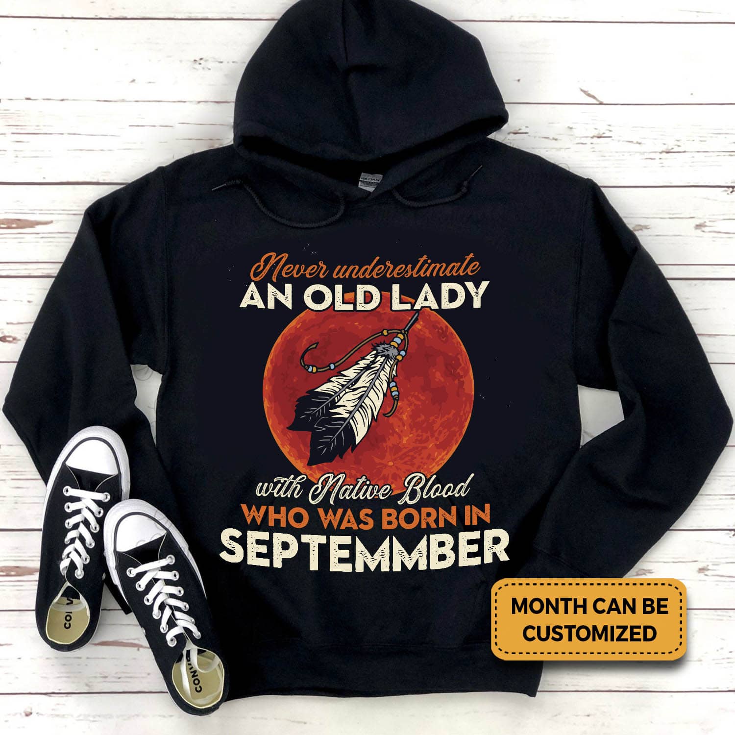 6VT. Old Lady With Native Blood hoodie mk1