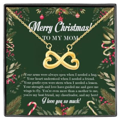 Merry Christmas To My Mom Infinity Love Pendant Necklace