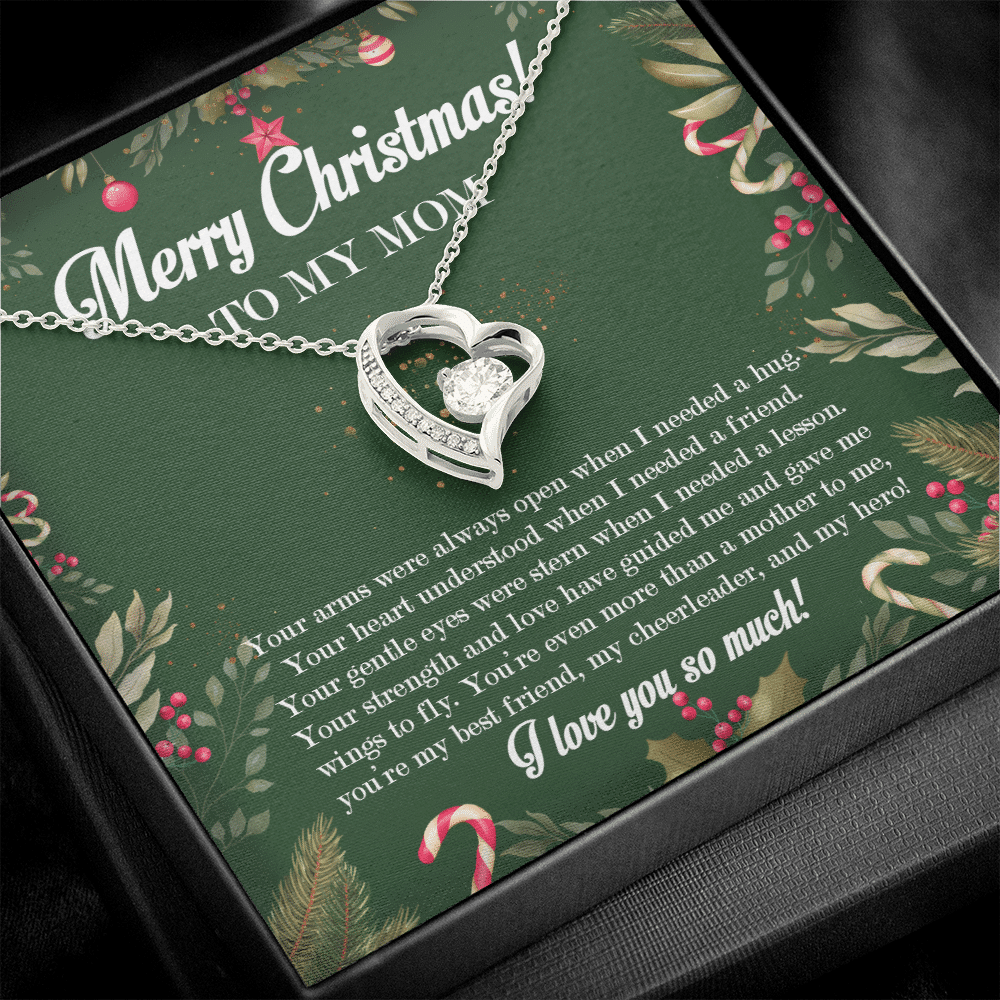 Merry Christmas To My Mom Forever Love Pendant Necklace