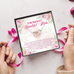 To My Boyfriend's Beautiful Mom I Never Thought I'd Find The One Interlocking Hearts Pendant Necklace