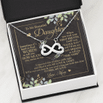 To My Beautiful Daughter Sometimes It's Hard To Tell You Infinity Heart Pendant Necklace - Mom Daughter Gifts