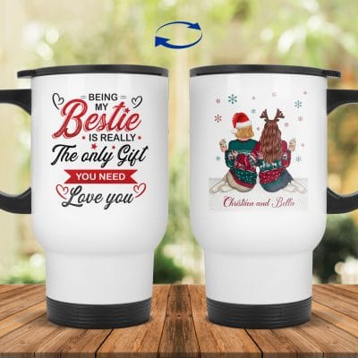 14 oz. White Travel Mug