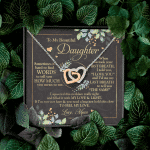 To My Beautiful Daughter Sometimes It's Hard Interlocking Hearts Pendant Necklace - Mom Daughter Gifts