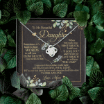 To My Beautiful Daughter Sometimes It's Hard To Tell You Love Knot Necklace - Mom To Daughter Gifts