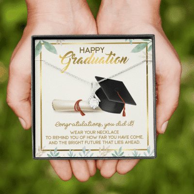 Happy Graduation Congratulations You Did It Alluring Beauty Necklace - Graduation Jewelry Inspirational Gifts