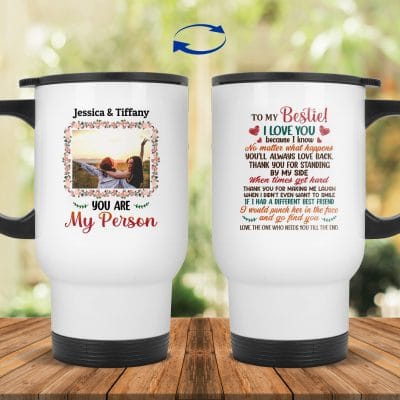 14 oz. White Travel Mug