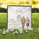 To My Wife Our Home Ain't No Castle From Your Grumpy Old Husband Forever Heart Pendant Necklace