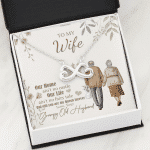 To My Wife Our Home Ain't No Castle From Your Grumpy Old Husband Infinity Heart Pendant Necklace