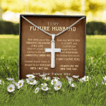 To My Future Husband You Are One Of The Greatest Decisions Of My Life Christian Cross Pendant Necklace