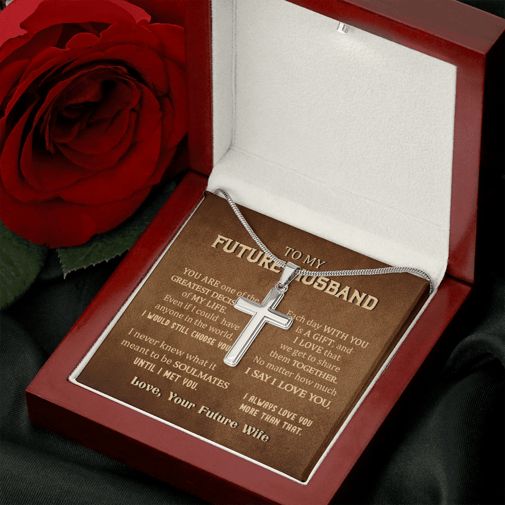 To My Future Husband You Are One Of The Greatest Decisions Of My Life Christian Cross Pendant Necklace