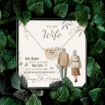 To My Wife Our Home Ain't No Castle From Your Grumpy Old Husband Interlocking Hearts Necklace