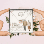 To My Wife Our Home Ain't No Castle From Your Grumpy Old Husband Interlocking Hearts Necklace