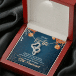 To My Wife Our Home Ain't No Castle But Still You Are My Queen Double Hearts Pendant Necklace To My Wife Our Home Ain't No Castle But Still You Are My Queen Double Hearts Pendant Necklace