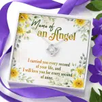 Mama Of An Angel Miscarriage Memorial Love Knot Necklace - Stillborn Bereavement Remembrance Jewelry