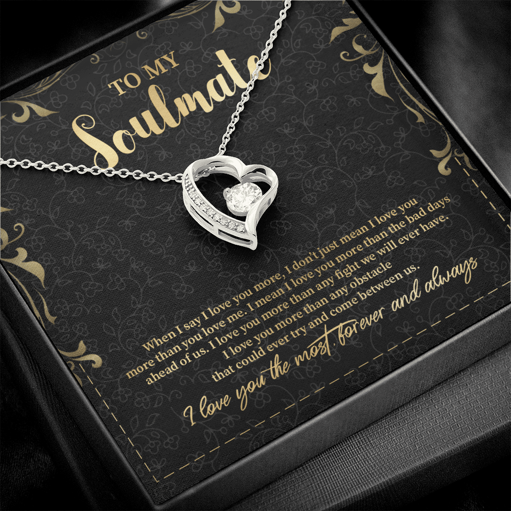 To My Soulmate Forever Love Pendant Necklace - Jewelry Gifts For Her Girlfriend Wife To My Soulmate Forever Love Pendant Necklace - Jewelry Gifts For Her Girlfriend Wife