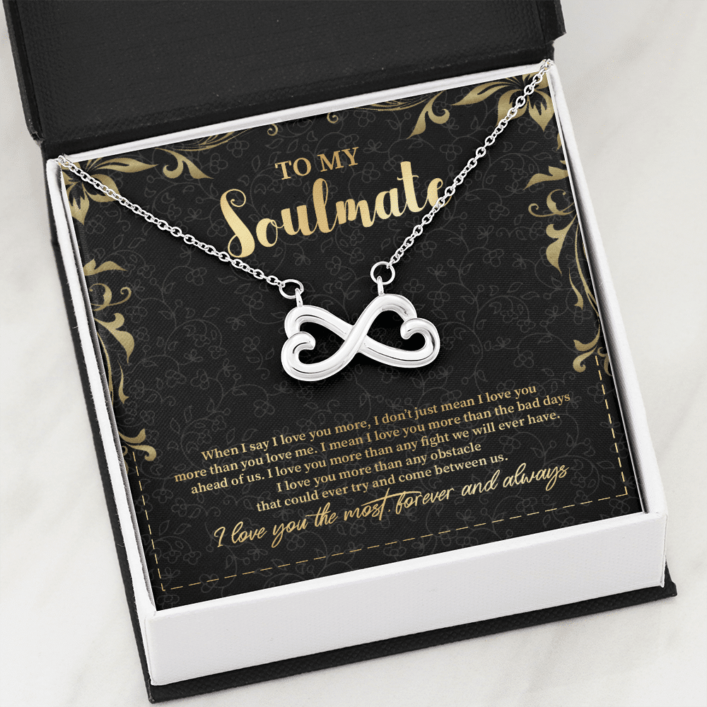 To My Soulmate Forever Infinity Love Necklace - Jewelry Gifts For Girlfriend Or Wife