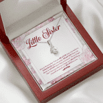 Little Sister Always Remember You Are Braver Than You Believe Stronger Than You Seem Alluring Beauty Necklace