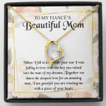 To My Fiancé's Beautiful Mom when I Fell in Love with Your Son Fiancé Mom Gifts Forever Love Pendant Necklace - Forever Love Necklace (18K Yellow Gold) To My Fiancé's Beautiful Mom when I Fell in Love with Your Son Fiancé Mom Gifts Forever Love Pendant Necklace - Forever Love Necklace (18K Yellow Gold)
