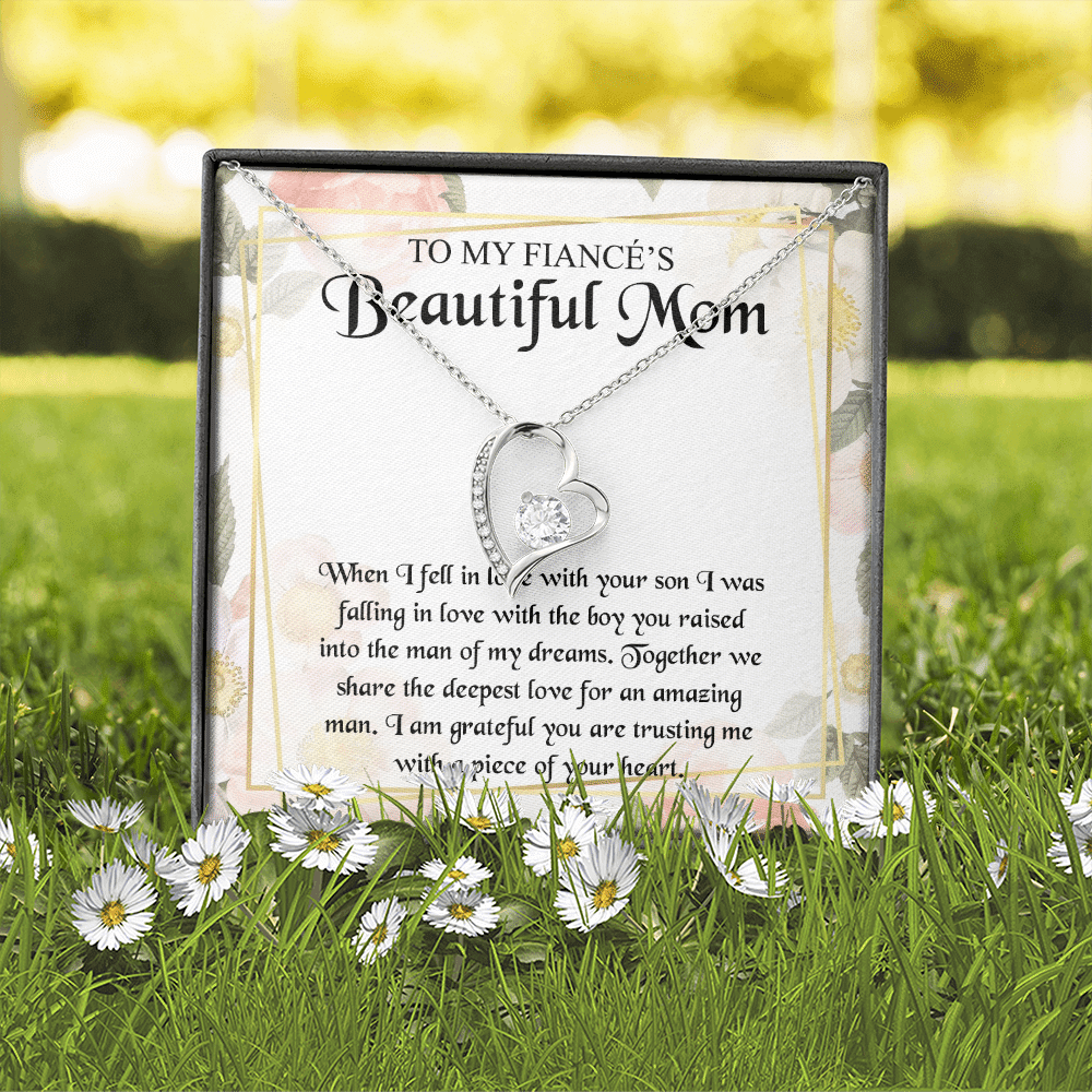 To My Fiancé's Beautiful Mom when I Fell in Love with Your Son Fiancé Mom Gifts Forever Love Pendant Necklace To My Fiancé's Beautiful Mom when I Fell in Love with Your Son Fiancé Mom Gifts Forever Love Pendant Necklace
