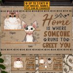 Personalized Cat Breed Home Is Where Someone Runs To Greet You Outdoor Indoor Doormat - Cat Entrance Doormat