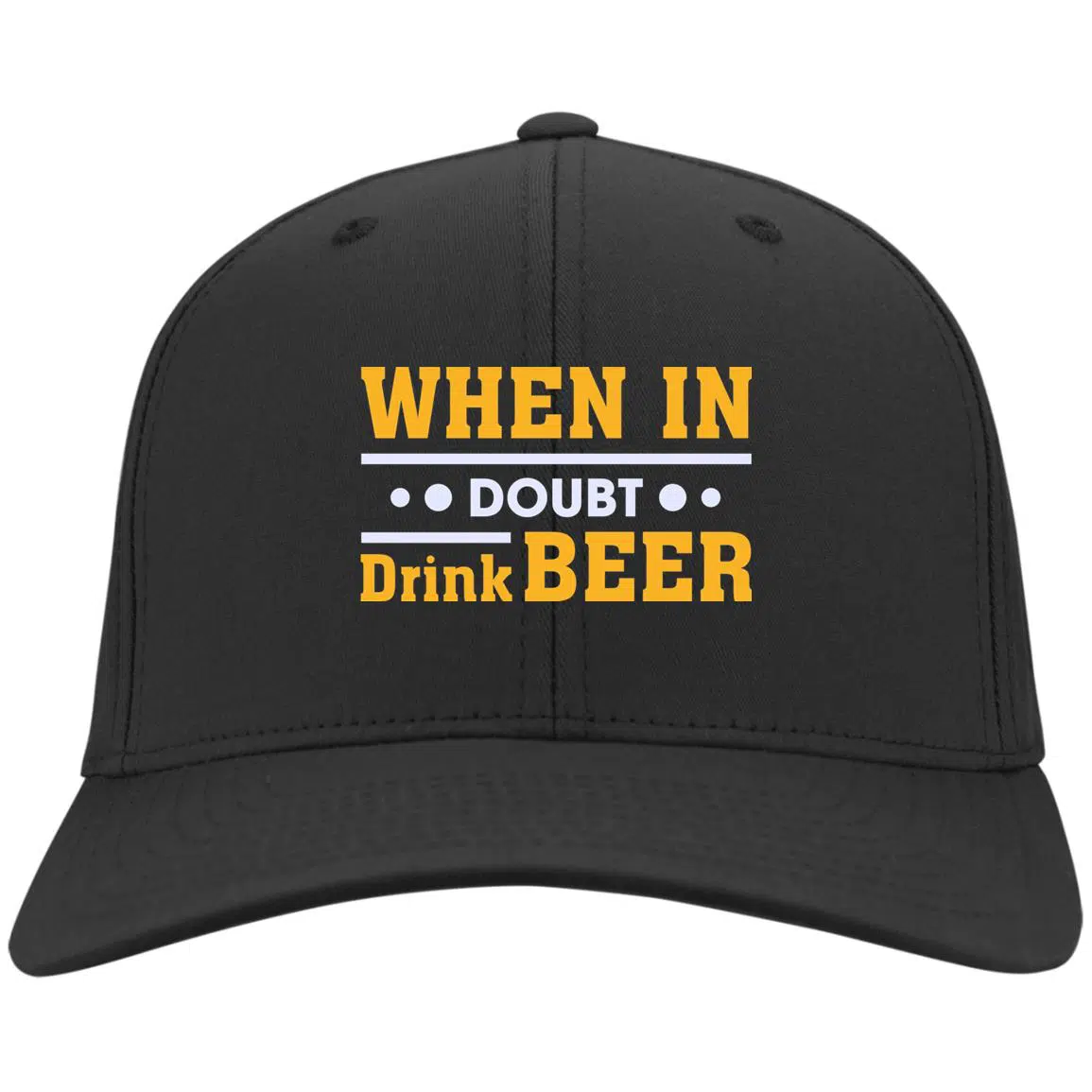 4VT. Beer When In Doubt, Black, Twill Cap 4VT. Beer When In Doubt, Black, Twill Cap