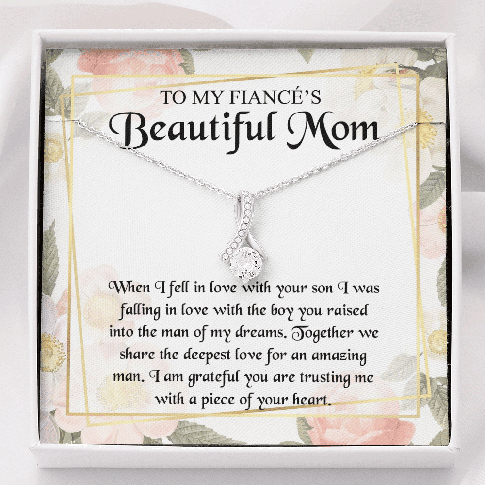 To My Fiancé's Beautiful Mom when I Fell in Love with Your Son Fiancé Mom Gifts Alluring Beauty Necklace - Alluring Beauty Necklace To My Fiancé's Beautiful Mom when I Fell in Love with Your Son Fiancé Mom Gifts Alluring Beauty Necklace - Alluring Beauty Necklace