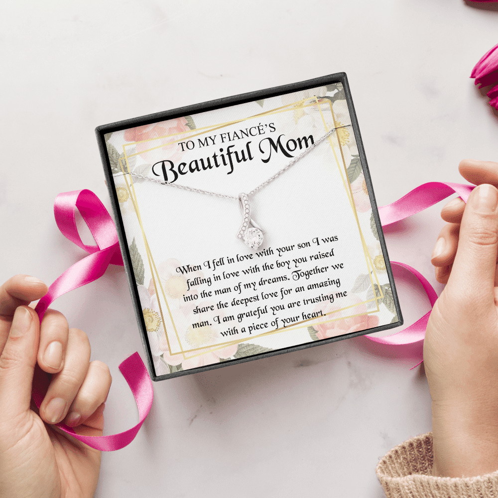 To My Fiancé's Beautiful Mom when I Fell in Love with Your Son Fiancé Mom Gifts Alluring Beauty Necklace To My Fiancé's Beautiful Mom when I Fell in Love with Your Son Fiancé Mom Gifts Alluring Beauty Necklace