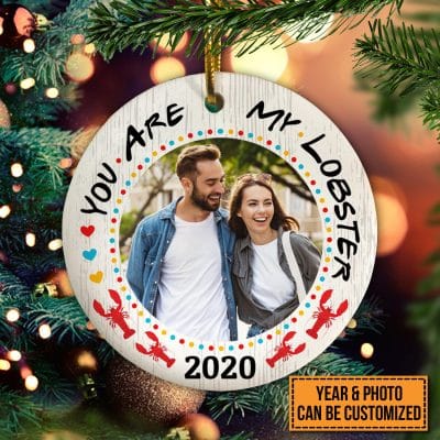 Alternative view of You Are My Lobster Personalized Photo Decorative Christmas Ornament Keepsake - Couple Valentine's Day Gifts